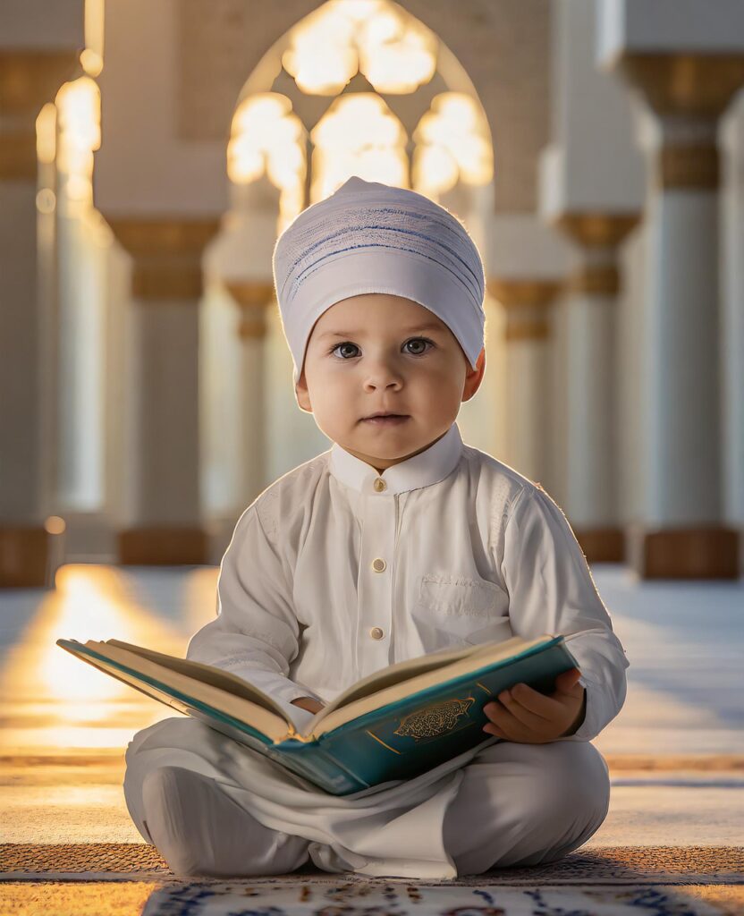 ai generated, little boy, quran